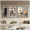 Fondo de Pared de Sofá de Sala de Estar Pintura Decorativa de Tres Piezas Estilo Moderno Simple Crema Mural Abstracto Fresco Simple Elegante Pintura de Pared