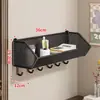 Estante de pared para habitaciones de residencia estudiantil, almacenamiento en pared sin clavos, un imprescindible para residencias estudiantiles, cesta colgante de noche para literas superiores