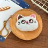 Bolsa de monedas de gatito de peluche de dibujos animados, bolsa para auriculares, bolsa de almacenamiento de mano para estudiantes, mini cartera de nicho, accesorios colgantes