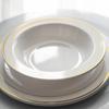 Plato Desechable de Plástico Phnom Penh 7.5 Pulgadas Plástico Duro PS Vajilla Occidental Dorado Fiesta Fiesta Plato de Fiesta