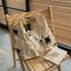 Bolsa de Ombro Plissada Grande Capacidade Estilo Coreano 2026 Nova Bolsa Transversal de Nylon Bolsa de Axila Lona Estilo Casual Preguiçoso