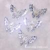 Accesorios de joyería de bricolaje hechos a mano 25 * 35 mm nuevo diamante de tres capas pieza de mariposa tridimensional oro y plata 2 colores hombre