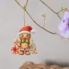 Colgante Plano Acrílico Decorativo de Muñeco de Jengibre Árbol de Navidad Nuevo Transfronterizo Colgante Decorativo para el Hogar