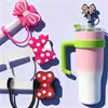 Nueva Tapa de Paja con Forma de Lazo Transfronteriza, Tapón de Silicona a Prueba de Polvo, Tapa Decorativa Personalizada, Clip para Tapa para Uso Europeo