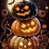 Série de Halloween mais vendida transfronteiriça Abóbora Fantasma Caveira DIY pintura de diamante 5D com diamantes redondos fabricante atacado