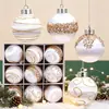 Bola de Navidad Bola de Espuma 8.9cm pzas Decoraciones de Árbol de Navidad Bola de Hilo de Seda Colgante de Árbol de Navidad Colgante Bola Colorida