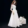 Elegante Vestido Blanco de Noche para Banquetes, Atuendo de Anfitriona y Dama de Honor, Vestido de Compromiso con Clase y un Toque de Lujo de Hada