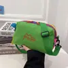 Bolsa de Higiene Pessoal Novo Estilo, Bolsa de Maquiagem Color-Blocking Cor Dopamina, Bolsa de Armazenamento Leve Multiuso, Bolsa Transversal de Ombro Versátil na Moda
