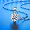 Moda Coreana Mosan Ponto de Diamante Fornecimento Colar de Floco de Neve Feminino Inlaid 1 quilate Seis Garras Pingente ins Corrente da Clavícula