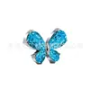 Jiangtai F136 Aleación de Titanio Joyería Cabeza Mariposa Incrustada con Circonita Transfronteriza G23 Cuerpo de Aleación de Titanio Joyería para Perforaciones Pendientes