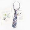 Corbata Azul a Rayas Estilo Japonés para Camisas, Patrón Perezoso Estilo Universitario Jk, Pajarita Anudada a Mano para Mujer, Dk para Hombre