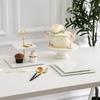 Set de Soporte de Exhibición de Adornos para Plato de Postre, Bandeja para Pastel, Vajilla para Té de la Tarde, Estante para Bocadillos, Plato para Platillo Frío, Plato para Hora del Té