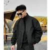 Jaqueta para tripulação de voo internacional, jaqueta bomber masculina outonal moderna, cleanfit, versátil, com gola alta