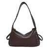 Bolso de Hombro Simple de Moda Estilo Coreano Estilo Motociclista para Mujer Otoño 2026 Nuevo Retro Nicho Elegante para Viajar Bolso de Hombro Único
