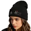 Comércio Exterior Outono e Inverno Novo Estilo Chapéu de Tricô Ins para Mulheres com Bordado em Inglês, Chapéu de Lã Quente Versátil para Homens, Chapéu Tendência Estilo Coreano