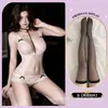 Sedução de Luxo Decote Profundo em V Sexy Renda Transparente Tentação Justa ao Corpo Sedução Interesse Sexual Lingerie Uniforme Sexy Erótico