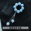 Nuevo colgante de cuenta redonda de cuarzo rutilado dorado natural estilo chino accesorios para pulsera creativa DIY al por mayor