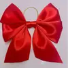 Fita de Cetim com Renda Vermelha e Laço 13X15Cm Decoração de Natal Vermelho Chinês Boa Qualidade