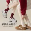 Calcetines altos para mujer, calcetines de algodón de doble costura, estilo fino para primavera y otoño, antibacterianos, resistentes al olor, color sólido Maillard, versátiles, transpirables, calcetines que absorben el sudor