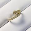 Anillo clásico para uña que combina con todo, sin decoloración, circonita microincrustada, anillo para dedo de diamante completo, joyería transfronteriza de Medio Oriente, Dubái, Europa y Estados Unidos