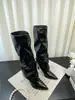 Nuevas Botas de Tacón Alto Stiletto Estilo Europeo Otoño/Invierno 2026 Versátiles Adelgazantes Arriba de la Rodilla Punta Fina Tacón Alto Botas Pantalón