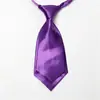 Corbata Pequeña Profesional Doble Pieza Color Sólido Estilo K Negro Borgoña Corta Corbata para Camisa de Mujer Uniforme Escolar Estudiante Niños