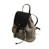 Mochila Casual de Lona y Cuero 2024 Nueva Versátil Texturizada para Mujer Mochila Pequeña de Moda Sencilla