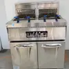 Freidora Eléctrica Vertical con Doble Cilindro, Doble Pantalla, Cuatro Pantallas, Freidora de Cocina Occidental, Papas Fritas, Hamburguesa, Freidora KFC, Freidora Eléctrica