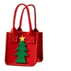 Bolsa de Fieltro Navideña Estilo Tiktok Transfronteriza, Bolso de Mano de Fieltro Creativo para Regalo de Nochebuena para Niños