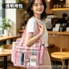 Em Estoque Amazon Novo Modelo Bolsa Tote Transparente Portátil com Múltiplos Bolsos e Dois Bolsos Frontais