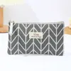 Bolsa de Maquiagem Grande Multifuncional em Lona Estilo Japonês e Coreano Casual de Mão para Artigos de Higiene Pessoal Estojo para Lápis de Estudante Em Estoque