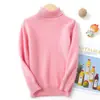 Suéter de Lã Pura Grossa com Gola Alta para Crianças Outono e Inverno Roupas para Meninos Top Suéter de Tricô para Bebês