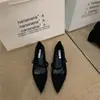 Sapatos Mary Jane Suede Suave Estilo Francês Retrô, Novo Modelo Outono 2026, Sapatos Femininos Elegantes Versáteis Bico Fino Inspirados em Chanel