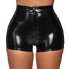 Shorts de Couro PU Europeu e Americano Transfronteiriço 2026 Amazon Wish Cor Sólida Fashionável Sexy Justo no Corpo Tamanho Grande Hot Pants em Estoque