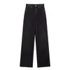 Comércio Exterior AliExpress Transfronteiriço Amazon Novidades Roupas Femininas Multicor Para Ir ao Trabalho Perna Larga Cintura Alta Calça Jeans Longa Feminina