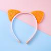 Diadema de orejas de gato con purpurina para niños europeos y americanos con hebilla de diente de cabeza diadema de dibujos animados lentejuelas accesorios para el pelo de fiesta tocado venta al por mayor