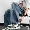 Jeans rectos estilo americano para hombre, pantalones casuales finos y holgados de verano, nuevos pantalones de pierna ancha plisados de moda para comercio exterior