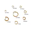 Anillas abiertas de acero inoxidable de 3-10 mm color oro de 18K que conservan el color, argollas de salto chapadas al vacío, anillos de conexión, accesorios para joyería DIY