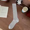 Calcetines para mujer, primavera y verano, ligeros y finos, calcetines de media pantorrilla, estilo académico JK, versátiles, color liso, calcetines para la pantorrilla, calcetines largos de malla, Industria del Calcetín de Zhuji