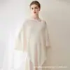 Capa casual feminina nova de outono e inverno 100% caxemira, xale de comprimento médio, top de tricô, suéter de outer wear