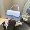 Bolsa de Mão Quadrada Pequena da Moda Tendência Estilo Coreano Verão 2025 Nova Bolsa de Ombro Simples Versátil Bolsa Transversal Casual para Mulheres