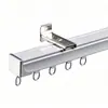 Polea para barra de cortina rueda con rodamiento liso aleación de aluminio silenciosa riel guía de doble pista riel deslizante montaje en techo montaje lateral