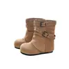 Botas curtas cinzas femininas que aumentam a altura, moda para pessoas baixinhas, coleção outono e inverno 2026, botas calça de sola grossa, botas western cowboy Martin