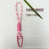 Cordão Chaveiro para Celular Tecido à Mão Feminino High-End Pulso Corrente Antifurto Corda para Celular Pingente de Boneca