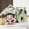 Sudeste Asiático 2025 Pijamas de Niñas Verano Delgados Manga Corta Niños Niñitas Verano Bebé Traje de Ropa para el Hogar