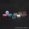 Botella dispensadora redonda negra de 5 g para crema, frasco para polvo cosmético, frasco de boca ancha, recipiente de 5 ml para polvo, recipiente para sombras de ojos, recipiente para lápiz labial, recipiente para bálsamo