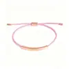 Pulseras de Pareja de Tubo Curvado de Venta Caliente Transfronteriza para Nicho, Acero de Titanio, Personalizables con Grabado, Ajustables, Pulseras Tejidas Simples Hechas a Mano al por Mayor