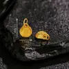 Plata S925 Chapada en Oro Estilo Antiguo Accesorios Pequeños de Goteo Joyería Hecha a Mano DIY Pulsera Colgante Accesorios de Plata