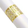 Transfronteiriço em estoque espelho de casamento rosa guardanapo anel guardanapo fivela imitação anel de guardanapo de metal decoração de casa laço de papel