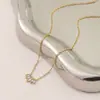 Collar de acero inoxidable con incrustaciones de circonita para mujer, comercio exterior transfronterizo, exquisito, simple, elegante, de alta gama, no se decolora